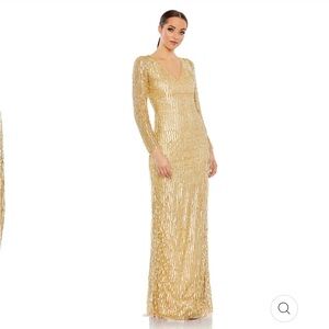 Mac Duggal sequins gold gown Size 18